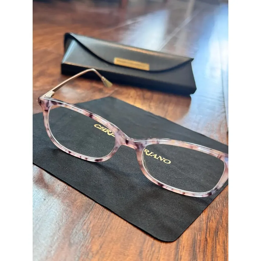 Christian Siriano Lena Eyeglasses Tortoise Pattern Gold Tone Prpl Case 15-60-143